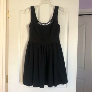 Princess Vera Wang Black Embellished Skater Dress